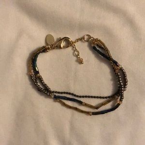 Gold and blue bracelet